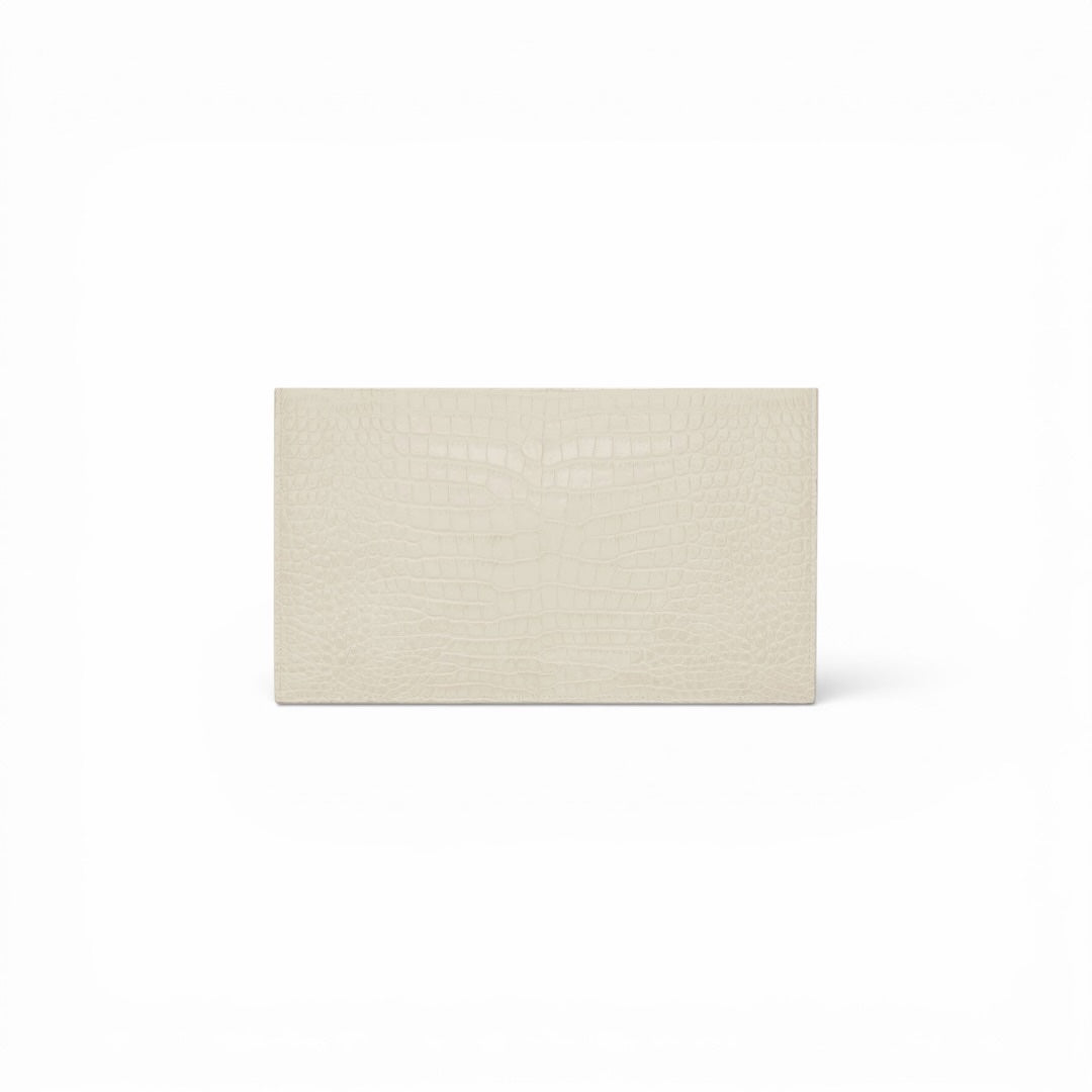 YSL Pochette Uptown Coccodrillo Bianca