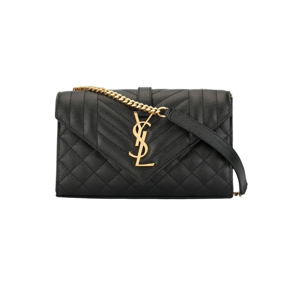 YSL Envelope Small in Pelle Nera