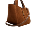 YSL Le 5 a 7 Baby Bea Cognac in Suede