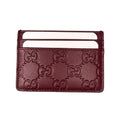 GUCCI PORTACARTE PELLE BORDEAUX