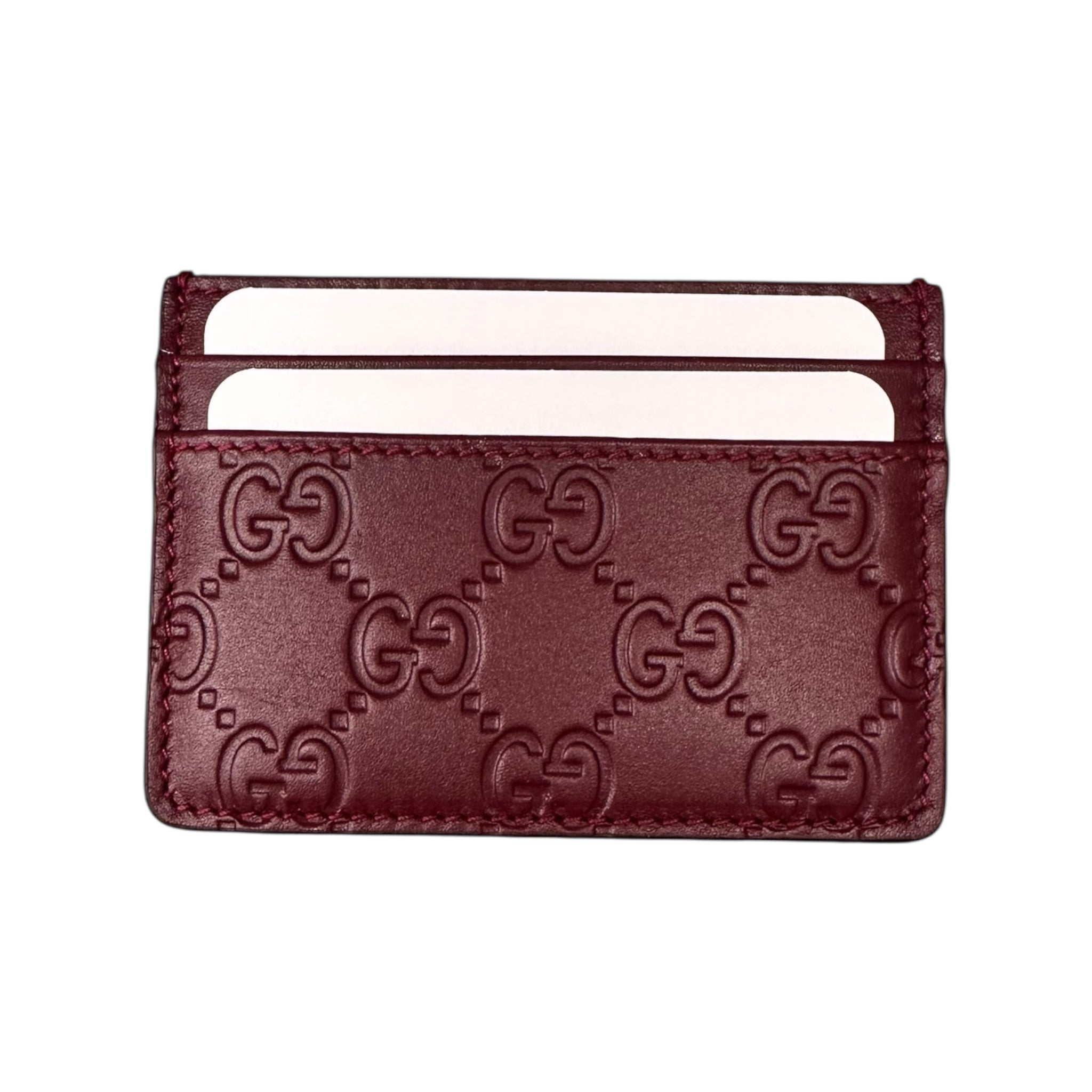 GUCCI PORTACARTE PELLE BORDEAUX