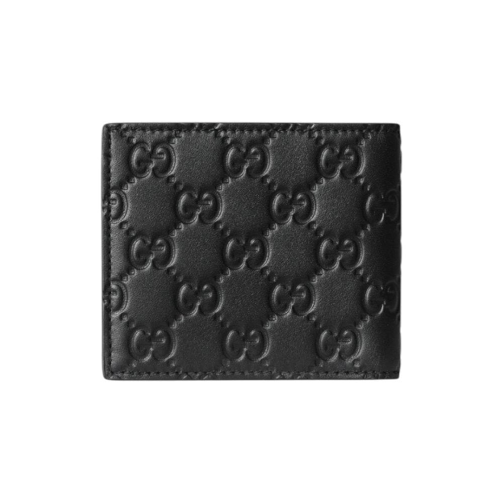 Gucci Portafoglio bi-fold GG Emblem Nero
