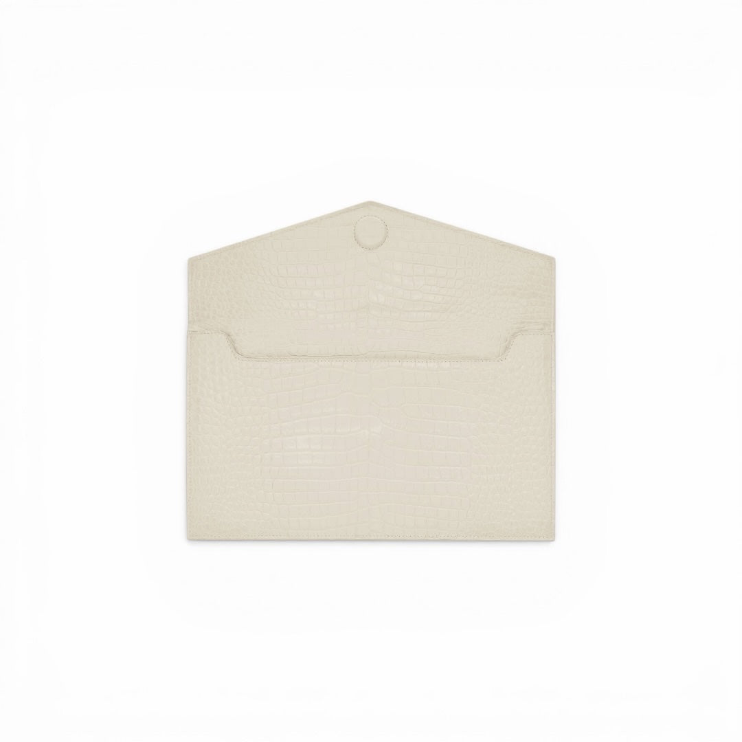 YSL Pochette Uptown Coccodrillo Bianca