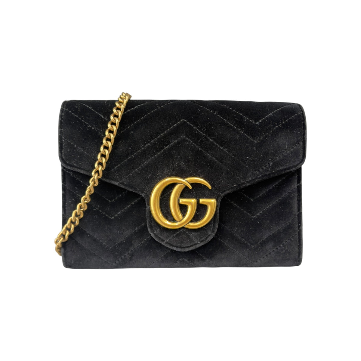 Gucci Marmont Chain Nera in Velluto
