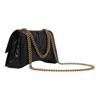 BALENCIAGA CRUSH PICCOLA IN PELLE NERA
