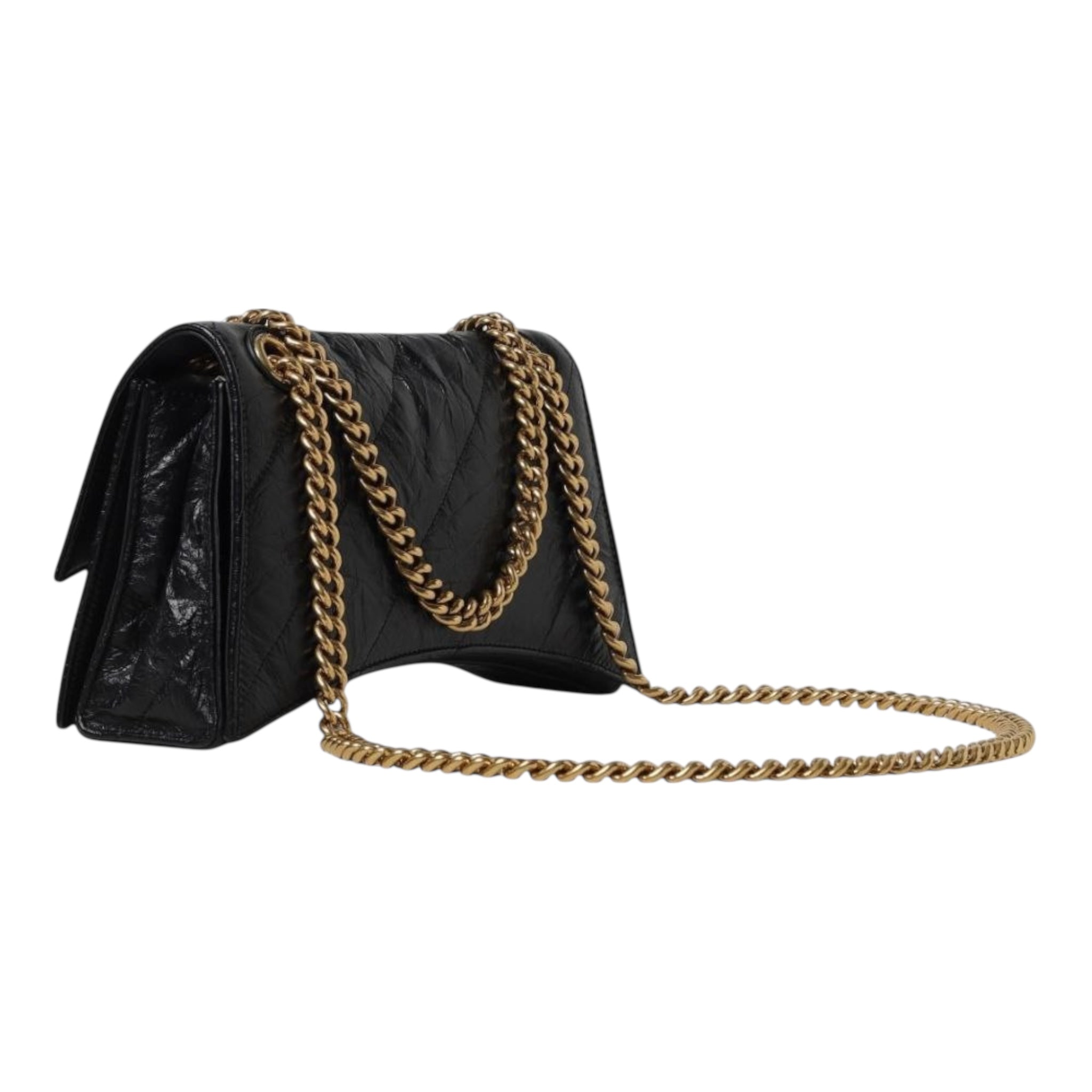 BALENCIAGA CRUSH PICCOLA IN PELLE NERA