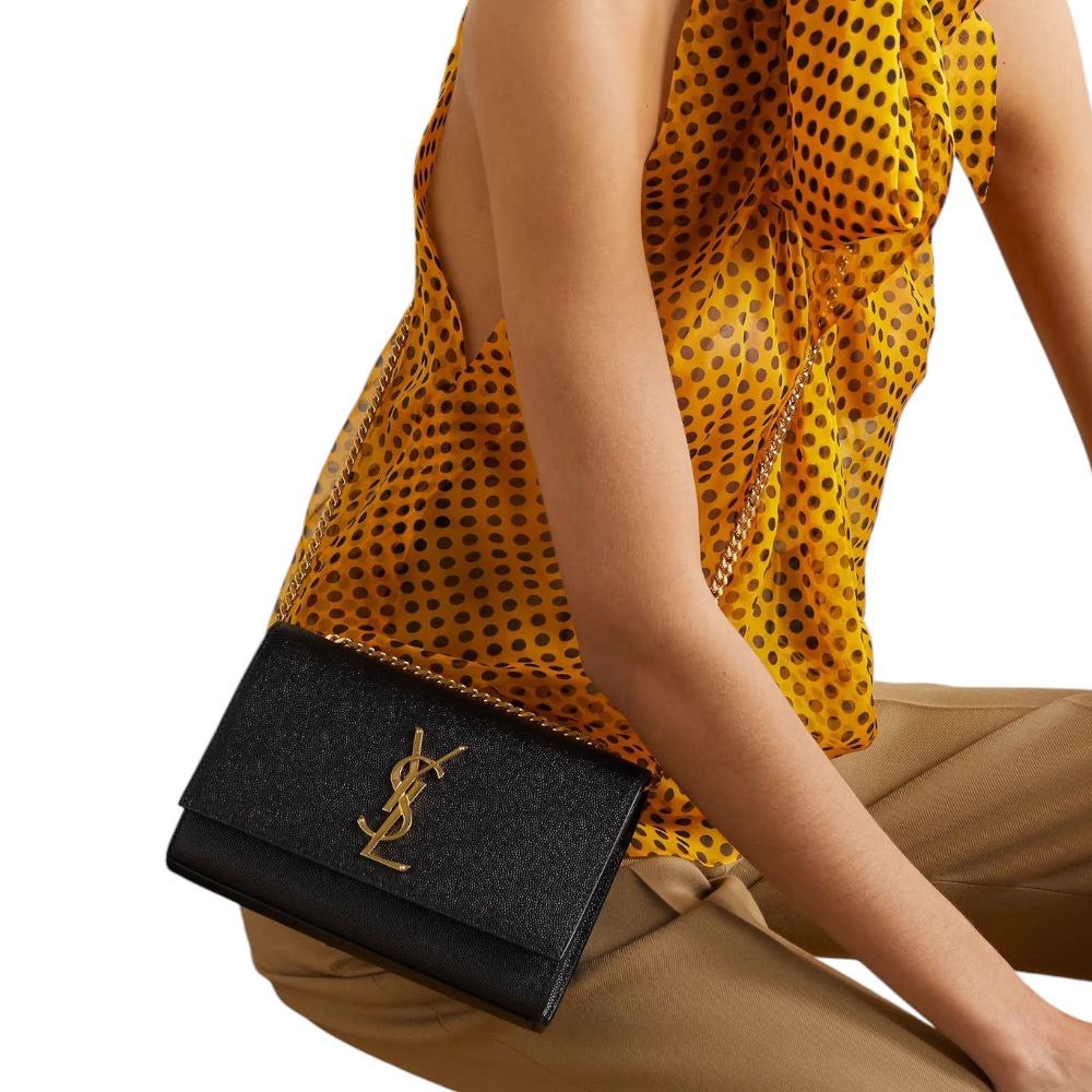 YSL Kate Small Nera in Pelle