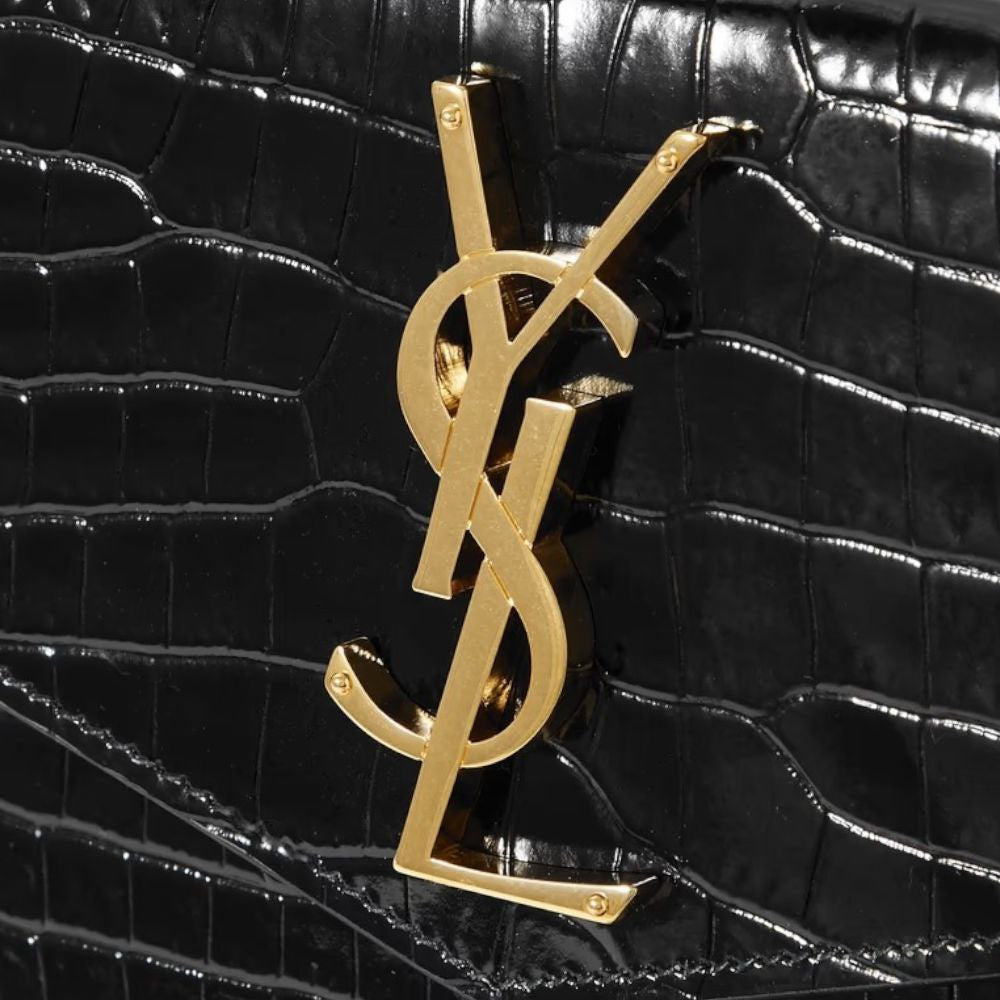 YSL Pochette Uptown Coccodrillo Nera