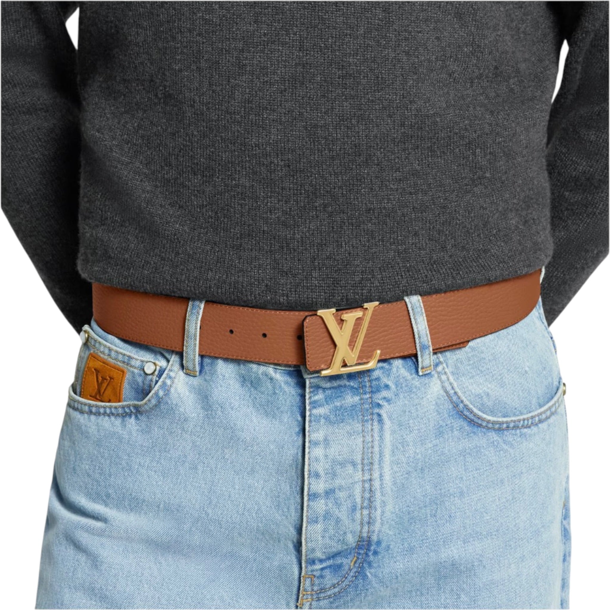 LOUIS VUITTON CINTURA 90cm (pelle reversibile)